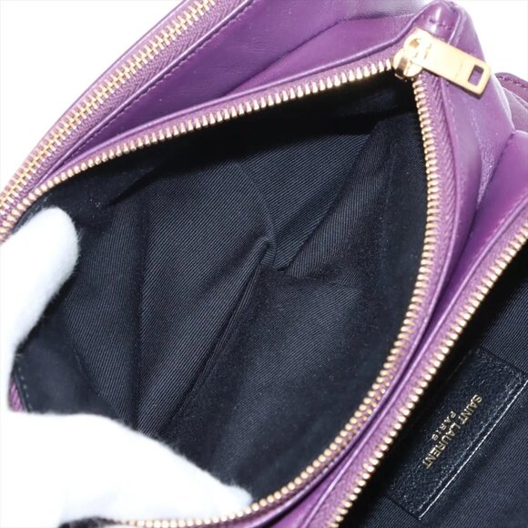 Saint Laurent Paris Sunset Leather Chain Shoulder Bag Red 442906 - Picture 6 of 11